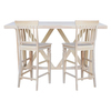 International Concepts Bar Height Table With 2 Slat Back Bar Stools - 30 in. Seat Height K-7228-42-S113-2